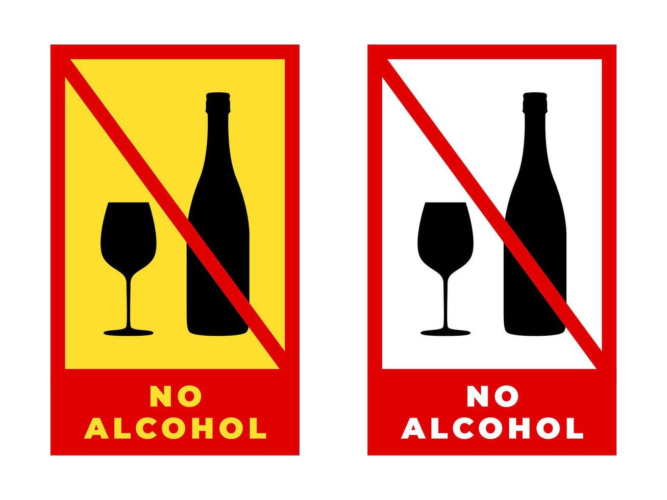 No Alcohol Sign. Prohibition alcohol vector