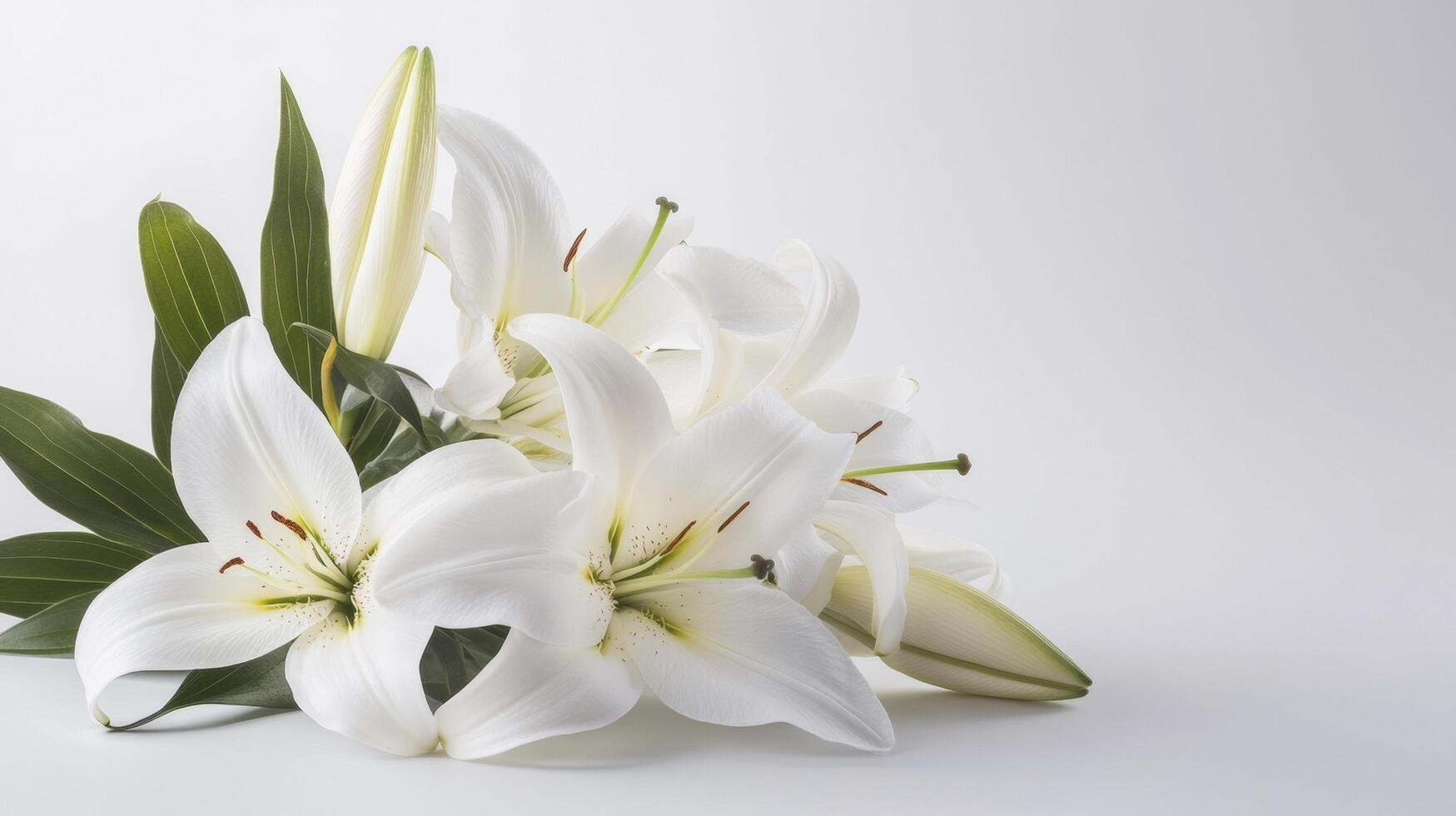 White Lilies Still Life - Elegant and Pure Floral Photography photo