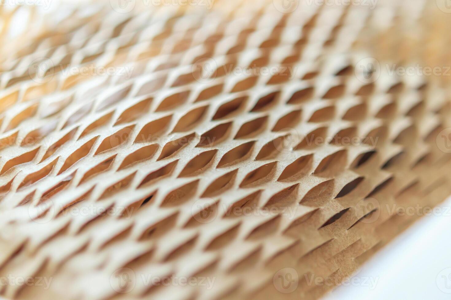 Eco friendly brown paper honeycomb wrap for product packaging parcel carton box photo