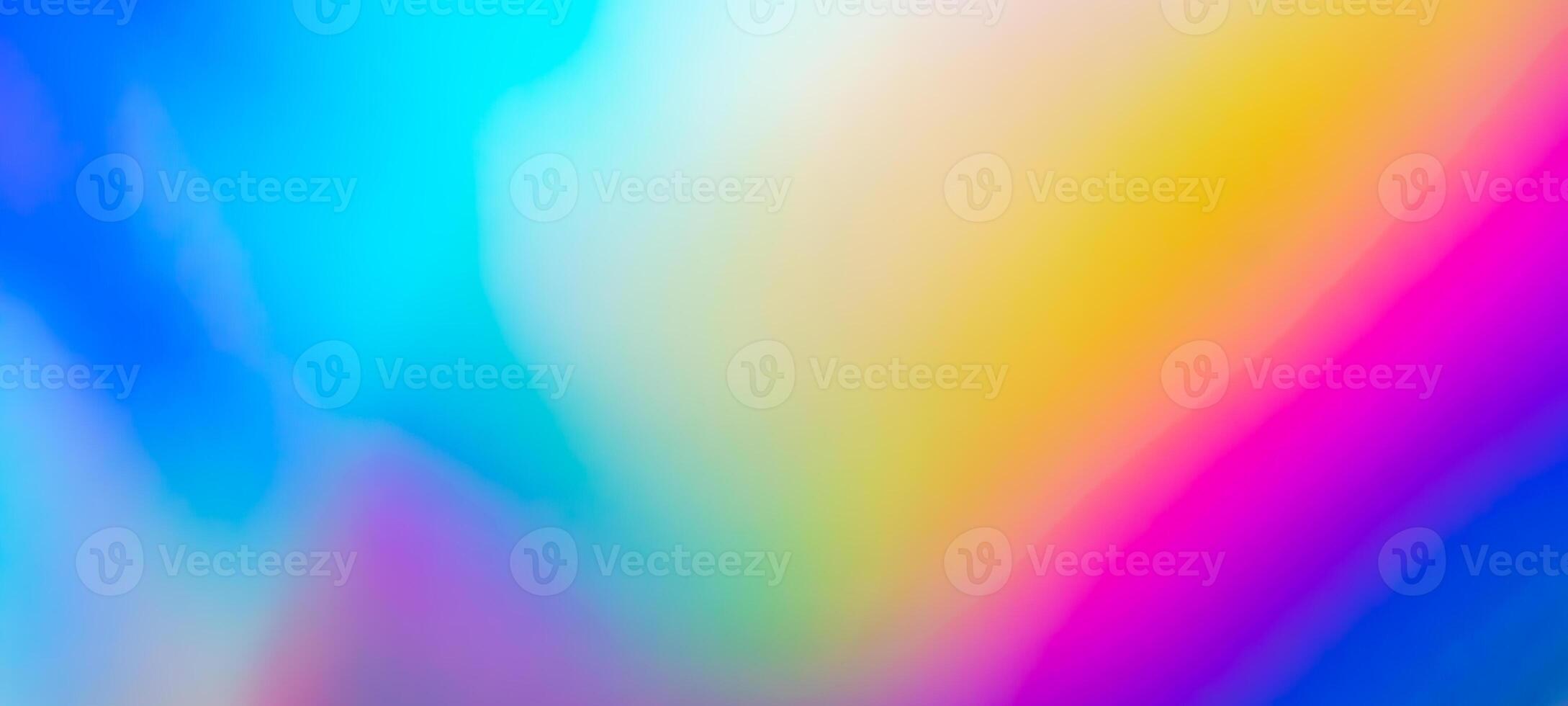 Abstract blur holographic rainbow foil iridescent panoramic background photo