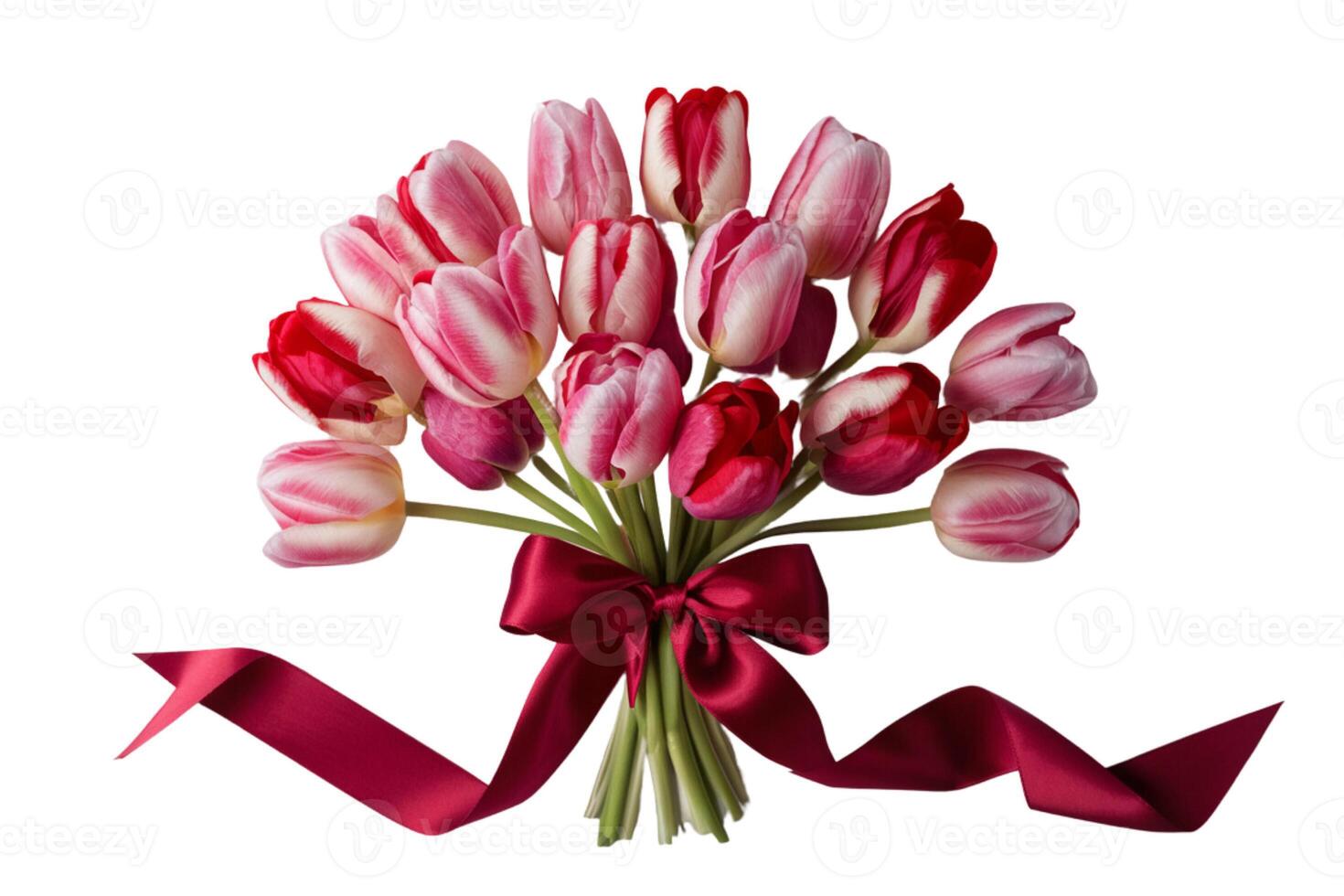 Bunch of fresh tulips photo