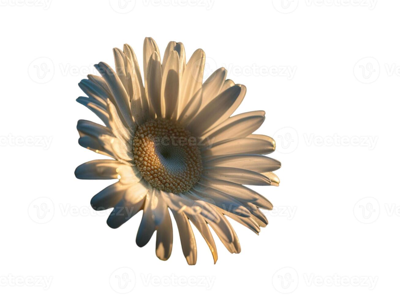 Yellow flower on white background photo