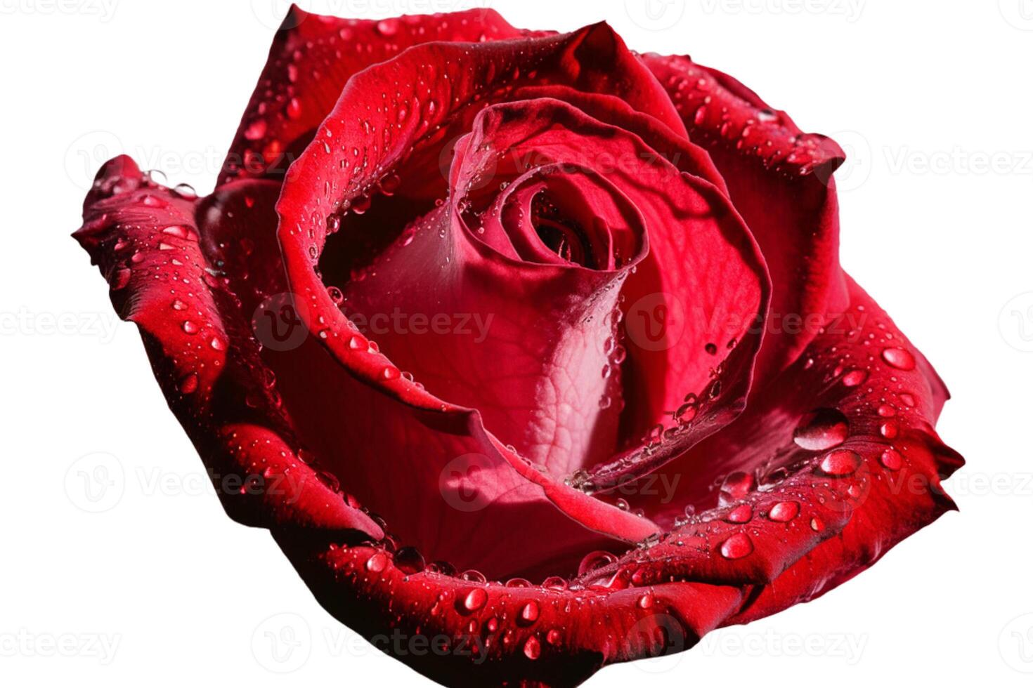 Red rose with red petals photo