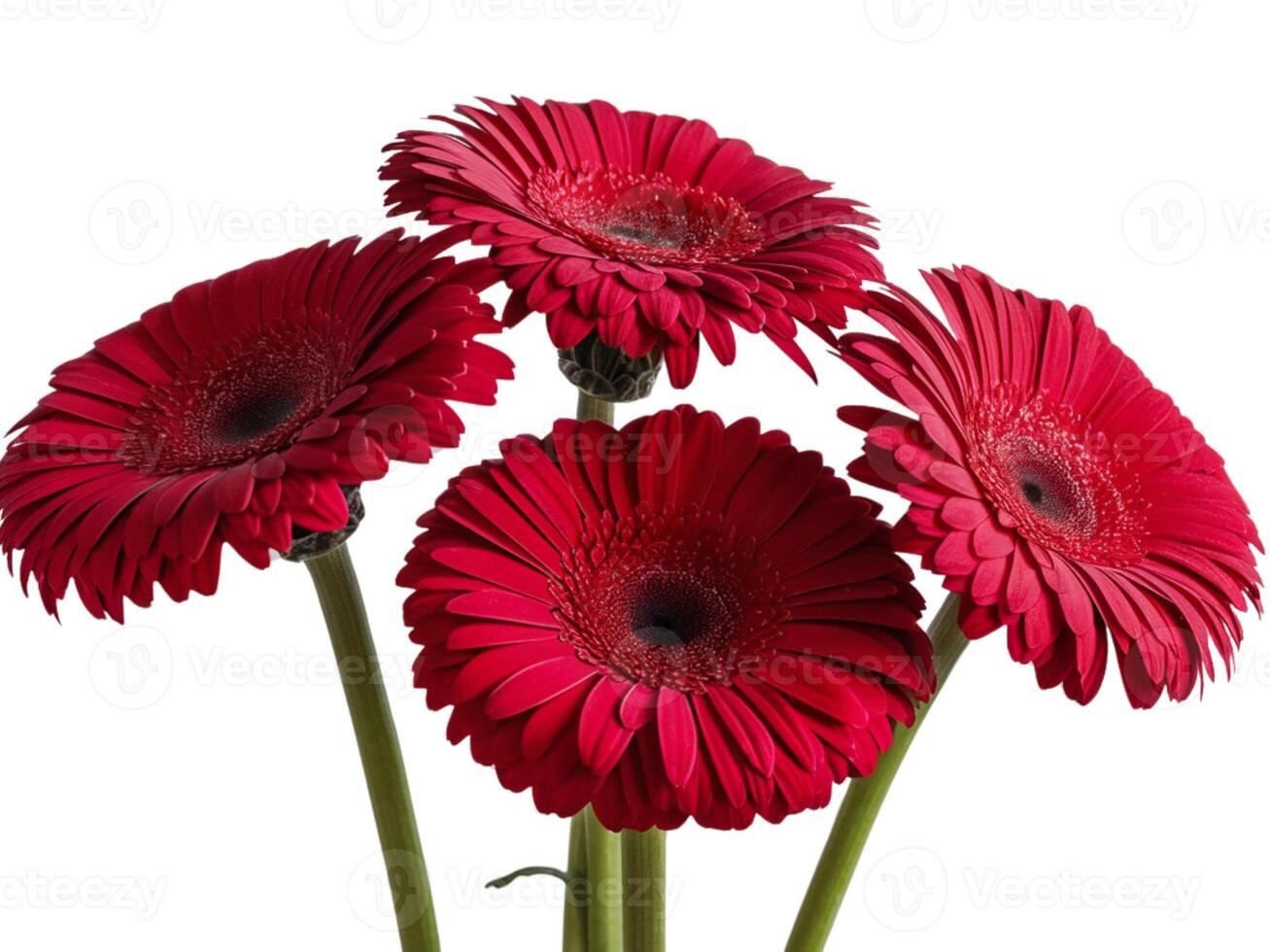 Red gerbera flower with red gerbera photo