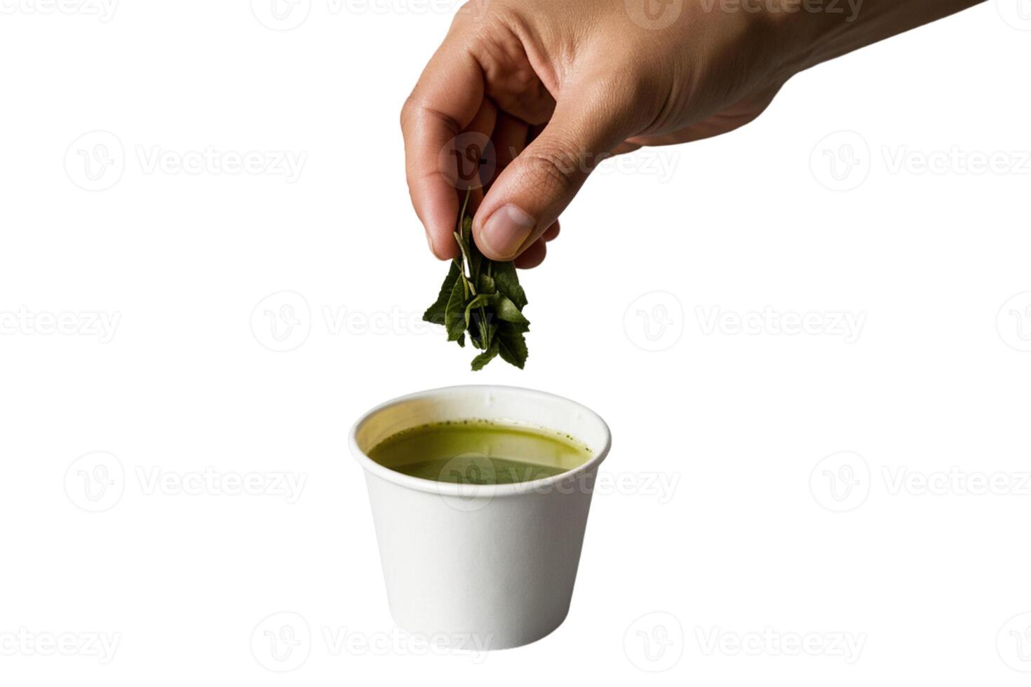 Crop person with cup of tea photo