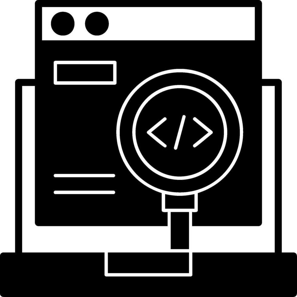Code Testing Icon Design vector