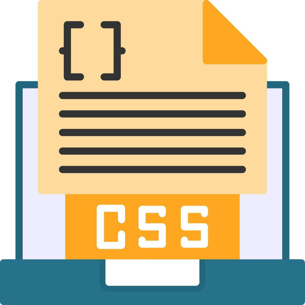 Css File Icon Design 49174372 Vector Art at Vecteezy