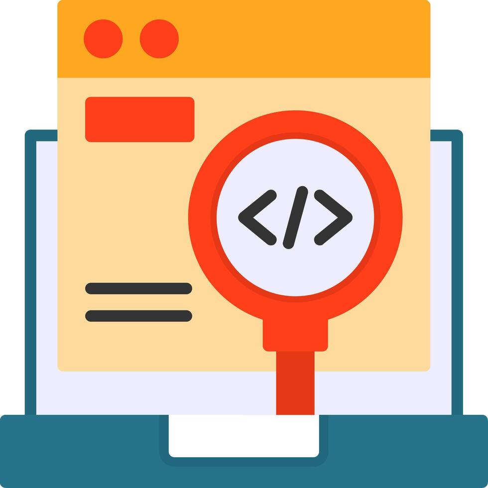 Code Testing Icon Design vector