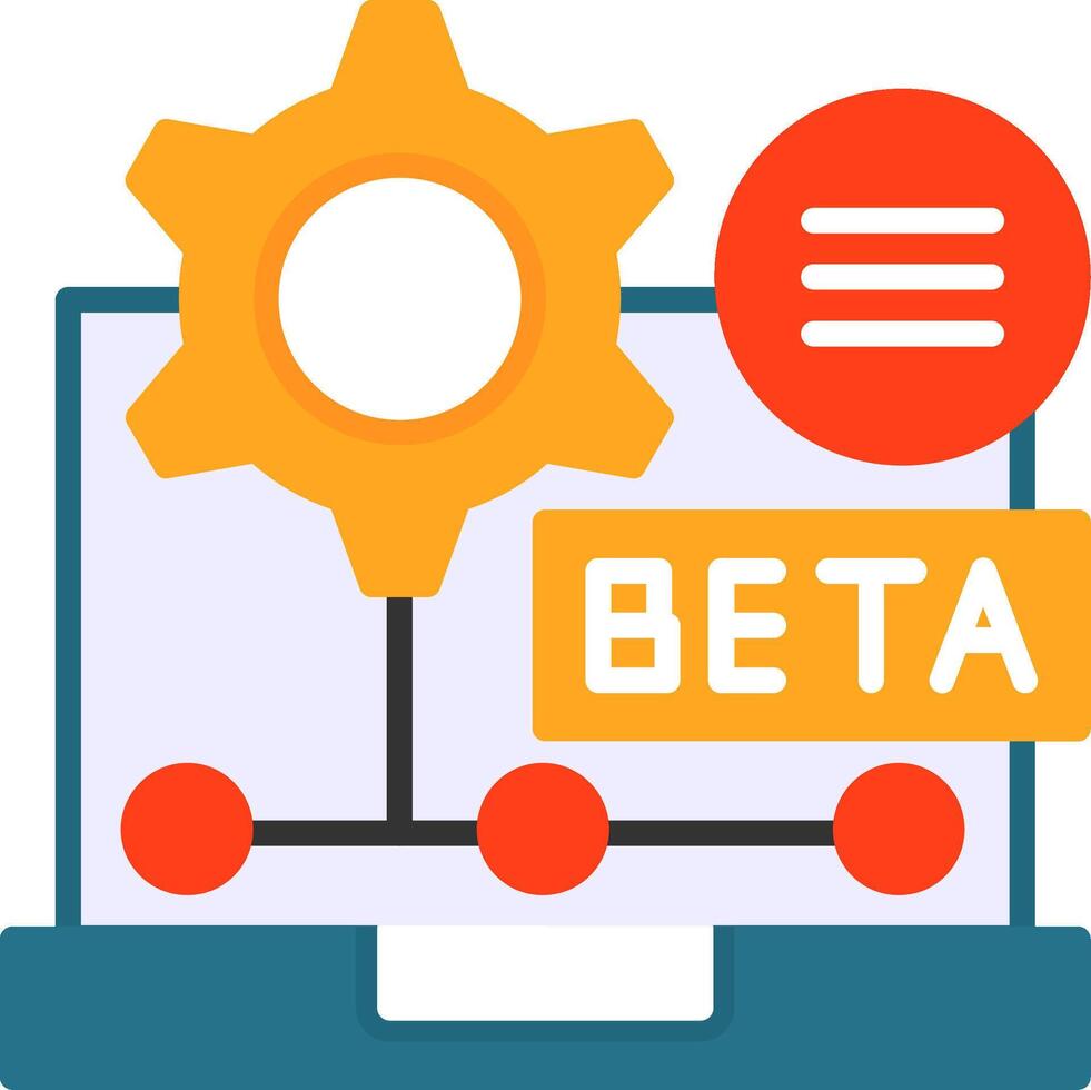 Beta Icon Design vector