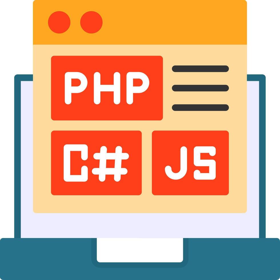 Coding Language Icon Design vector