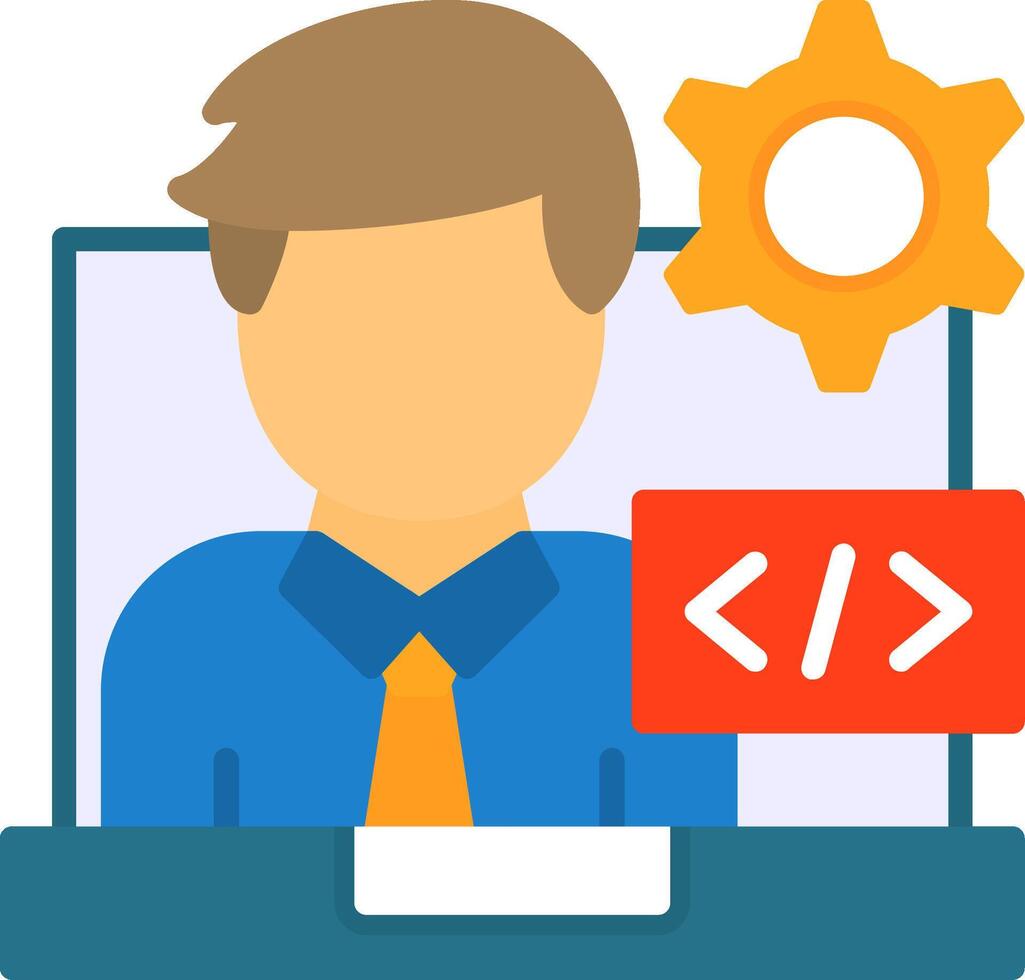Programmer Icon Design vector