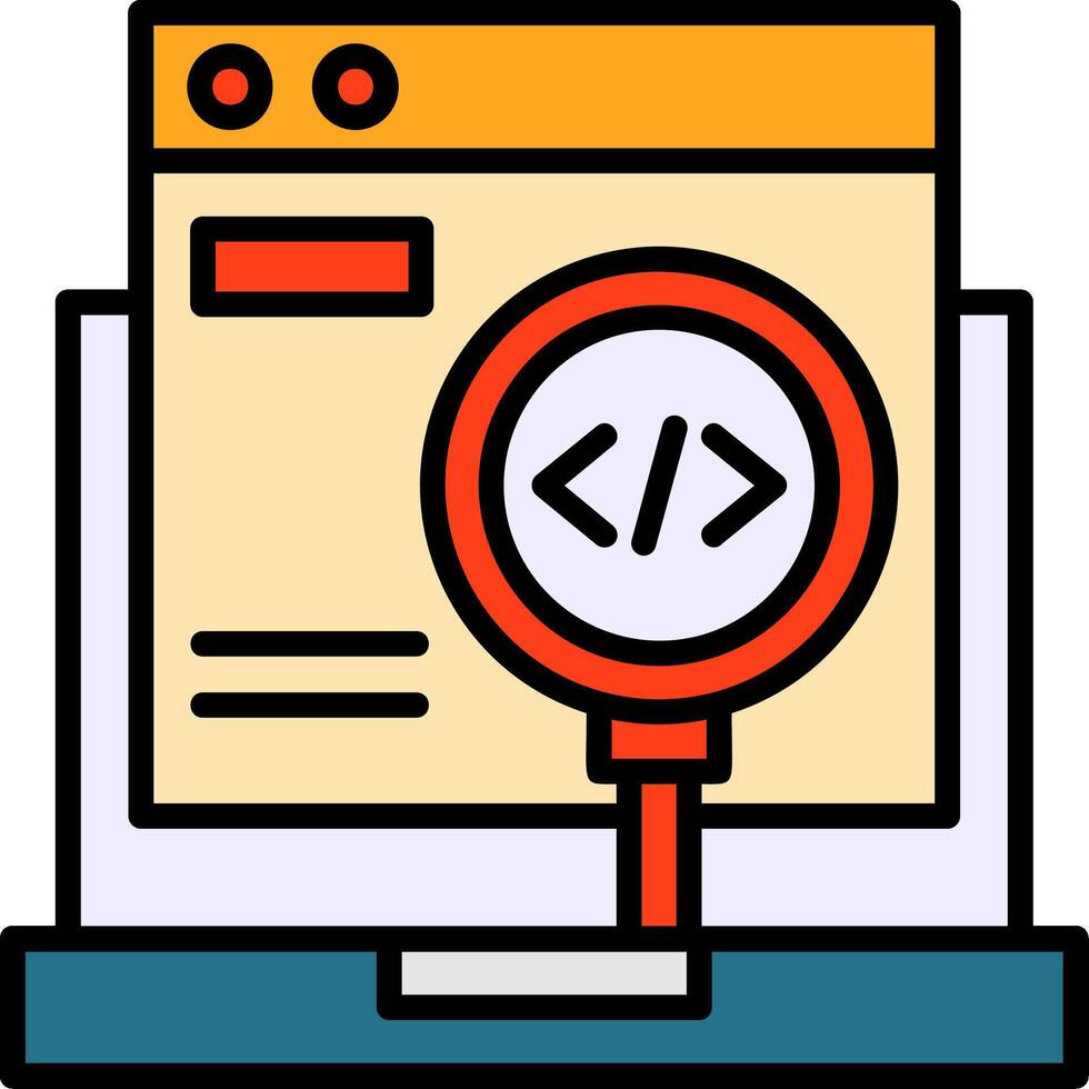 Code Testing Icon Design vector
