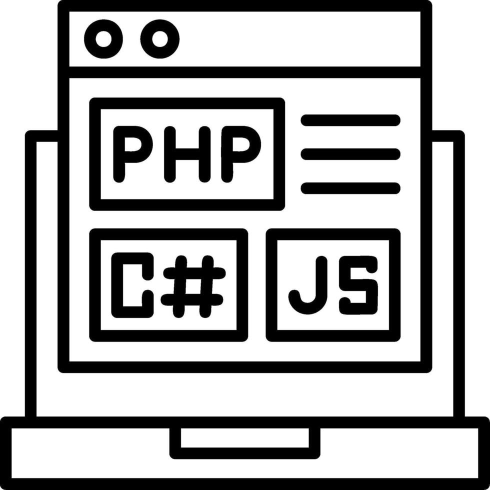 Coding Language Icon Design vector