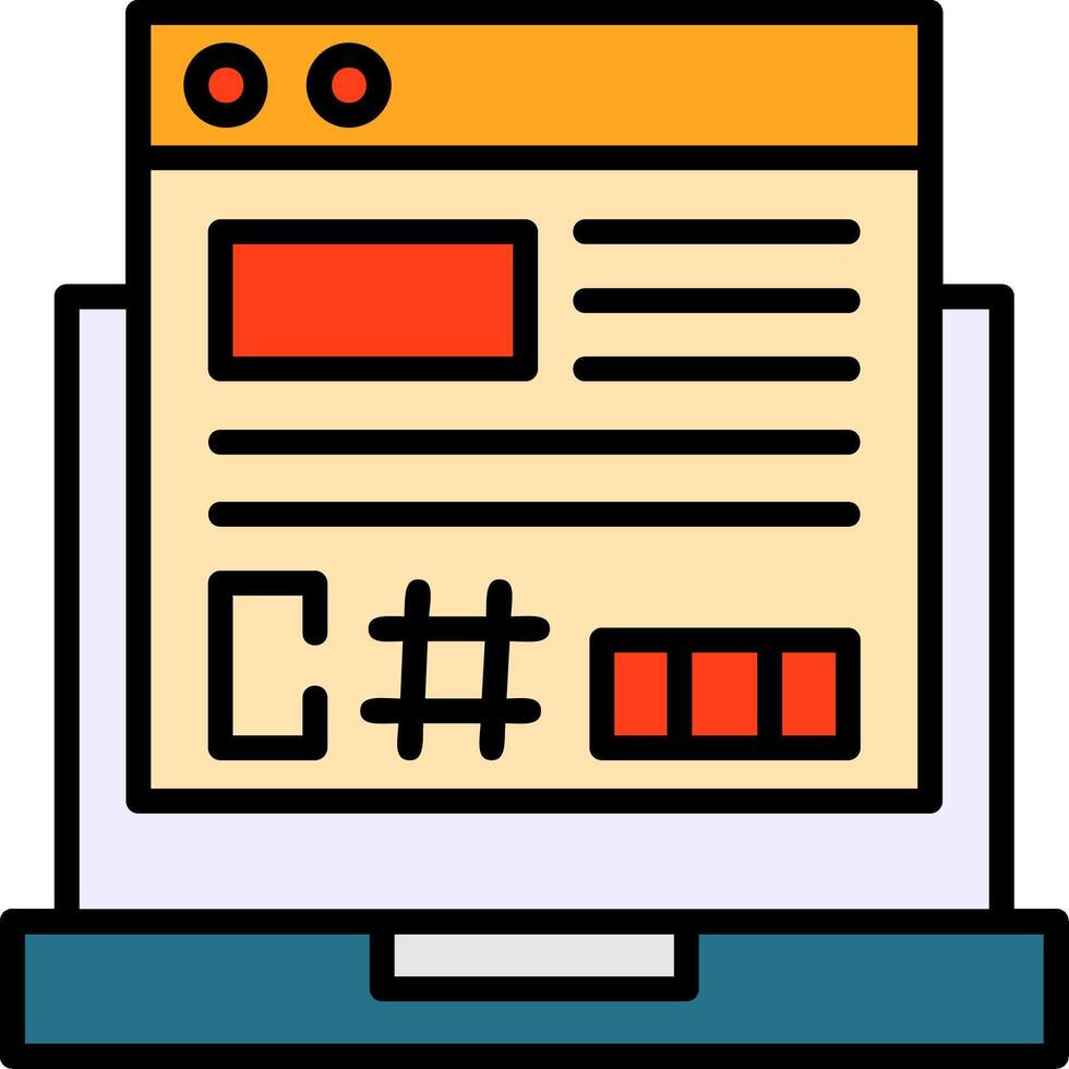 C Sharp Icon Design vector