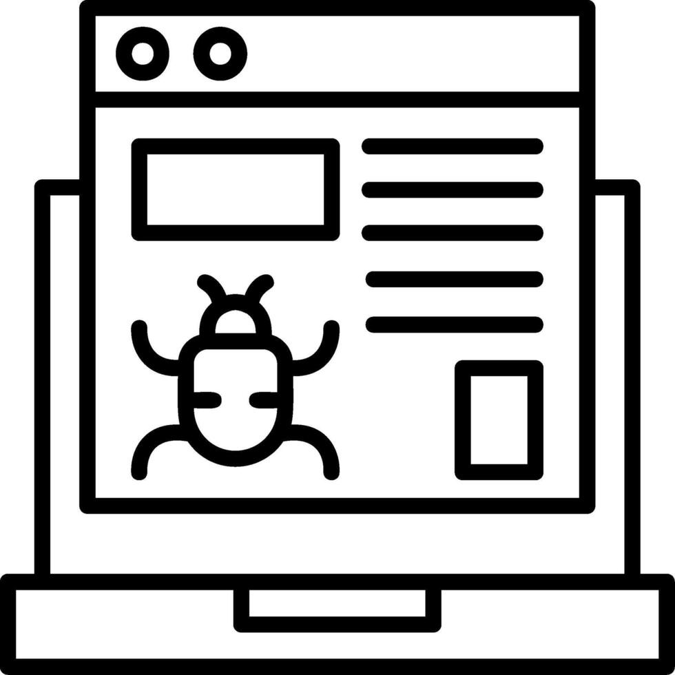 Website Bug Icon Design vector