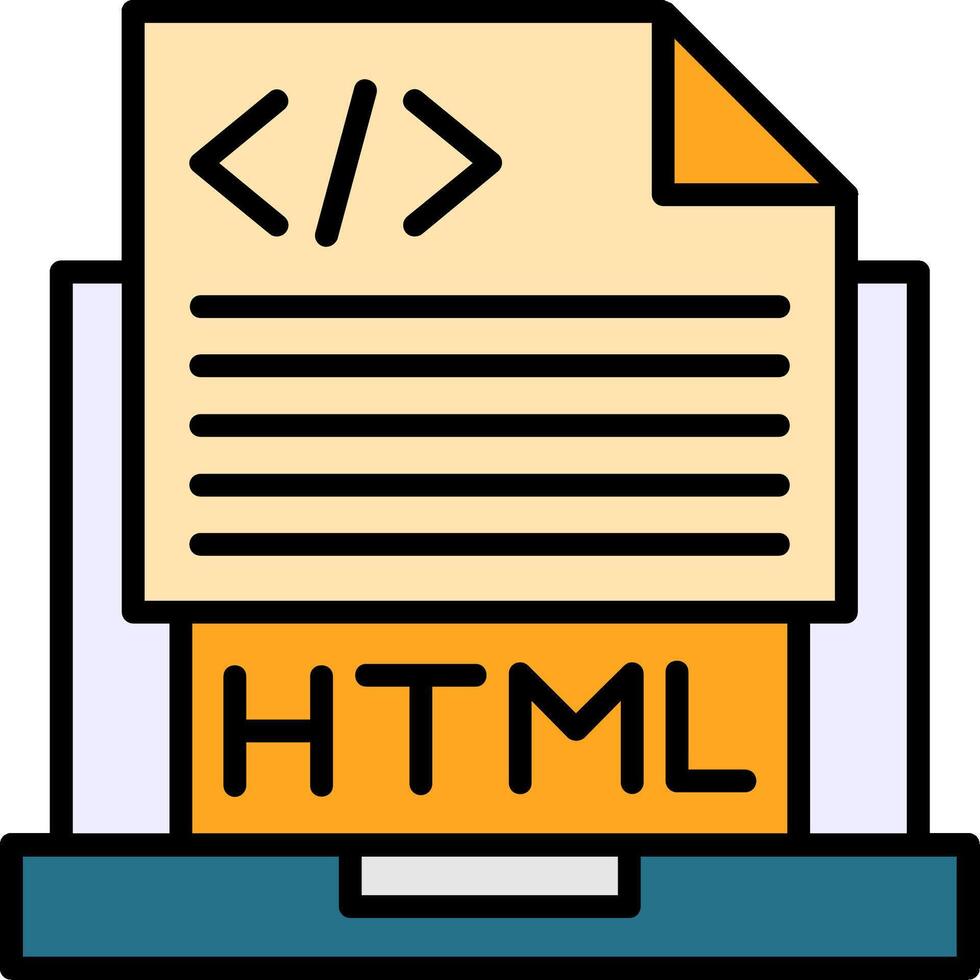 Html File Icon Design vector