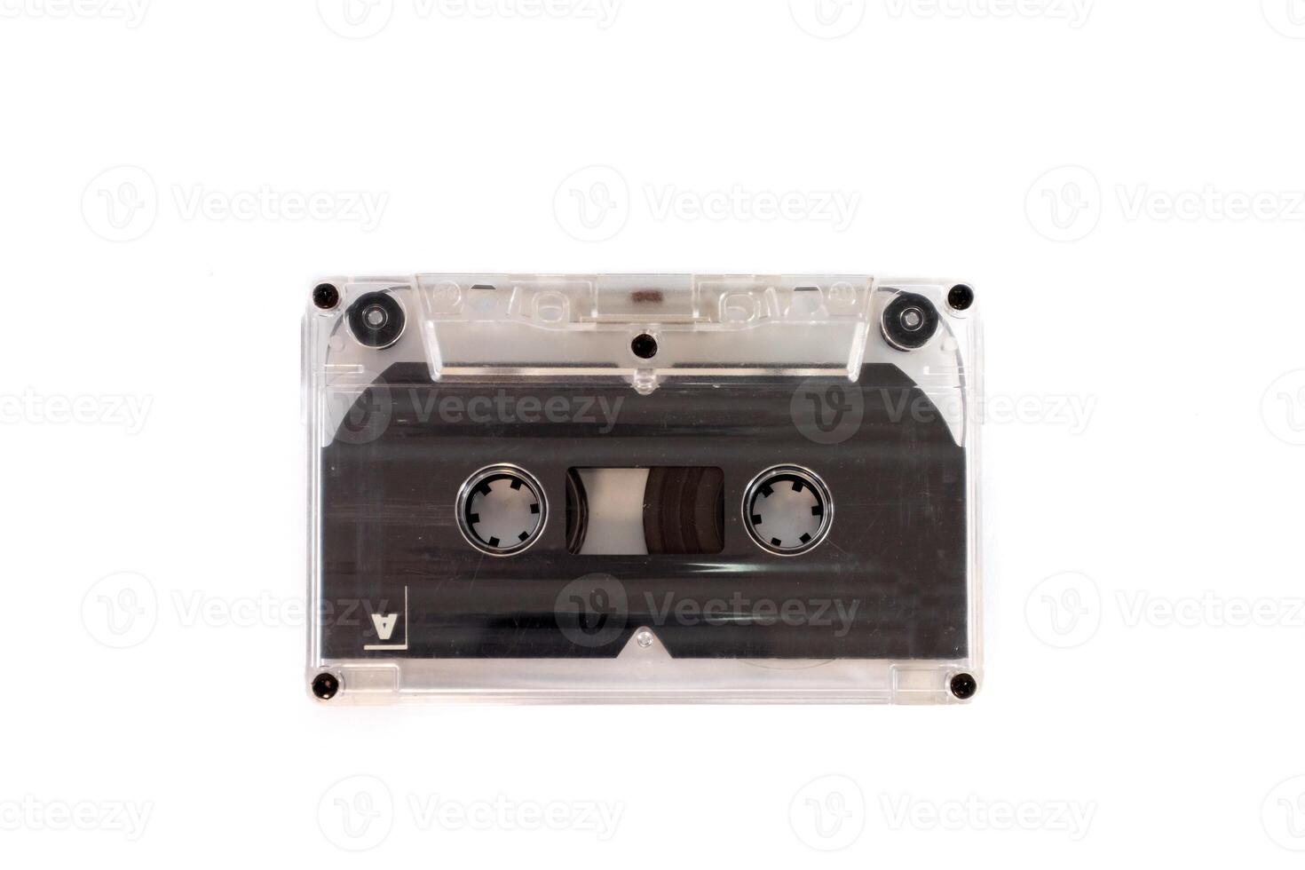 Music cassette tape isolated on a white background photo