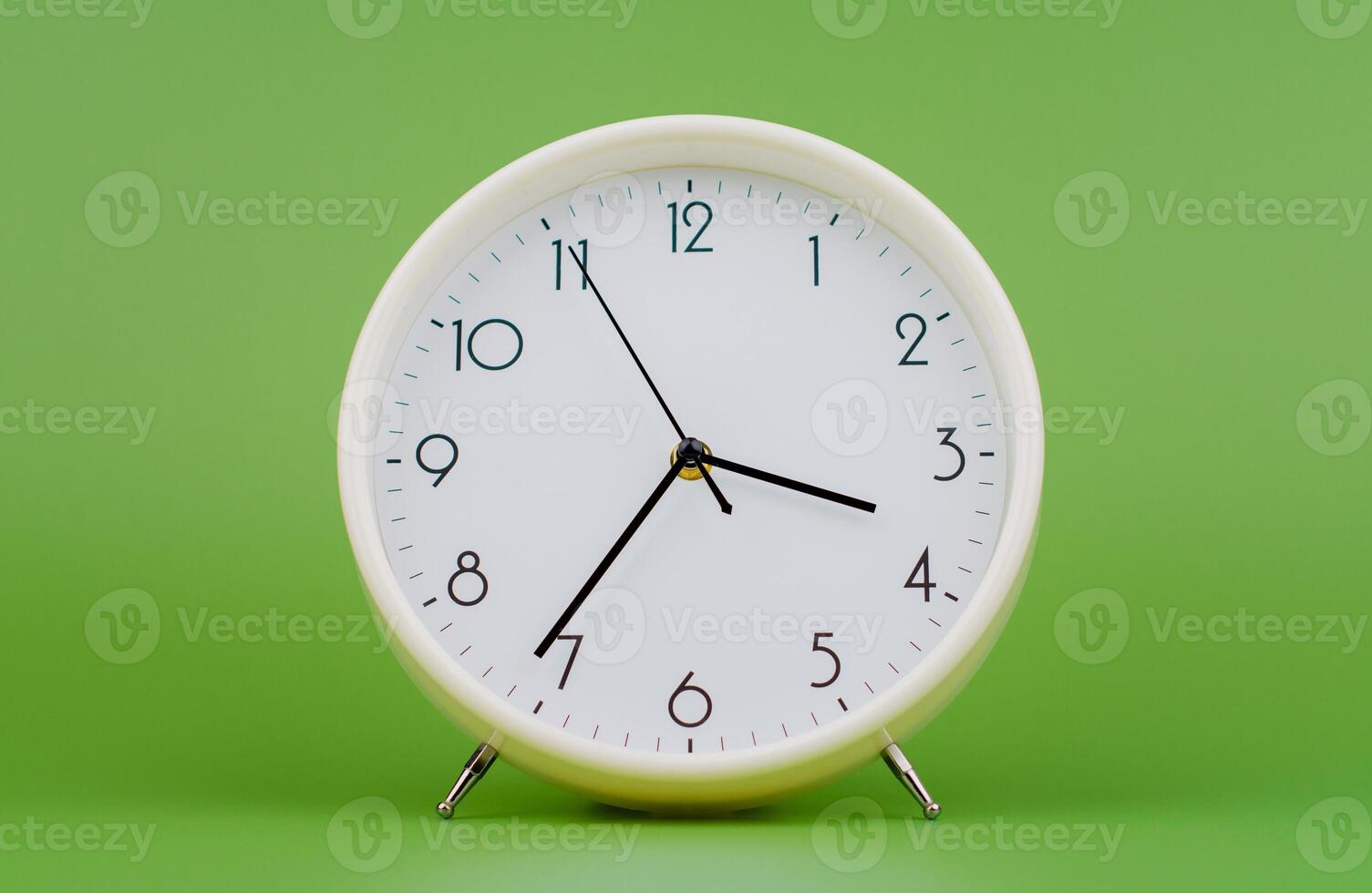 Alarm clock stops time photography in studio Time concept and working with time photo