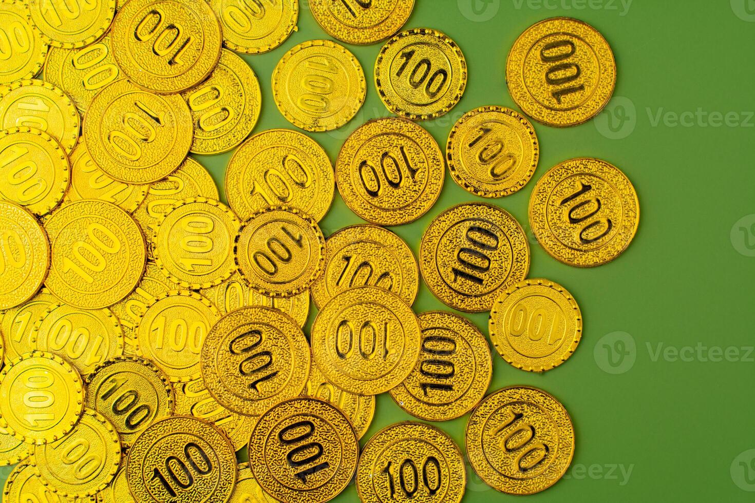 Gold, gold accumulation, high value and investment in gold market and stock market photo