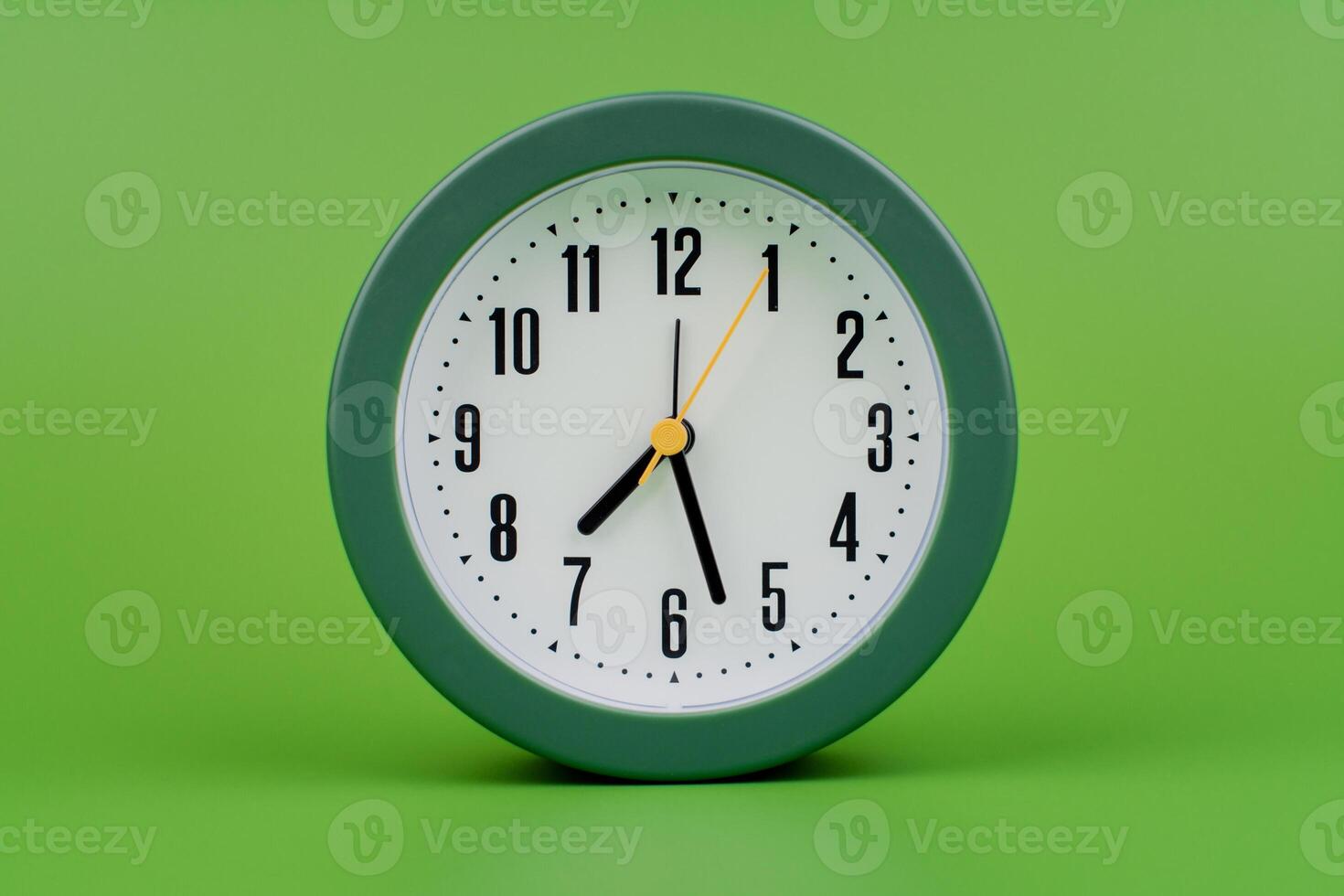 Alarm clock stops time photography in studio Time concept and working with time photo