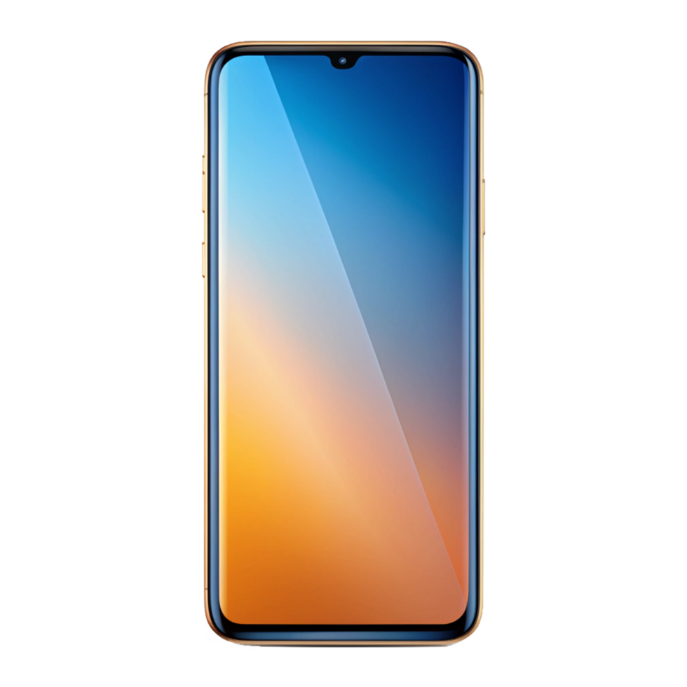 Curve Display Smartphone isolated on transparent background png
