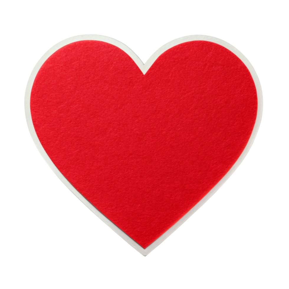 White Red heart shape isolated on transparent background png