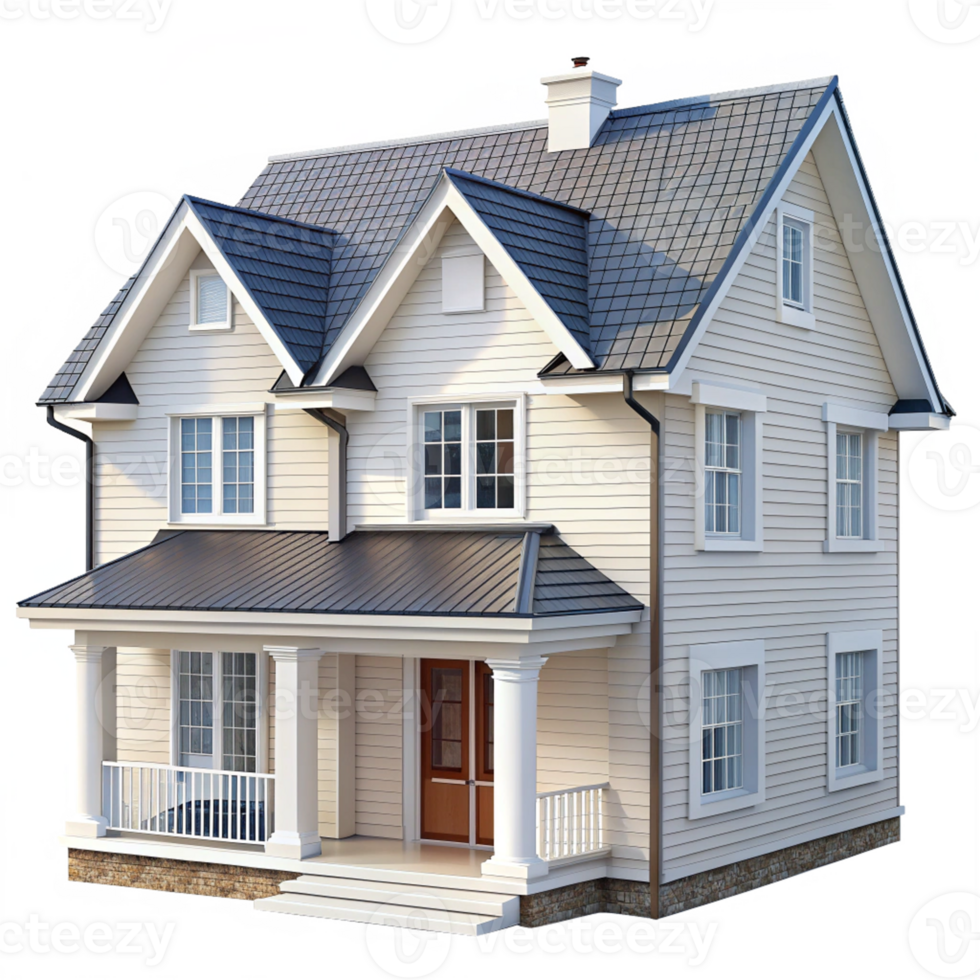 Smart Modern House isolated on transparent background png