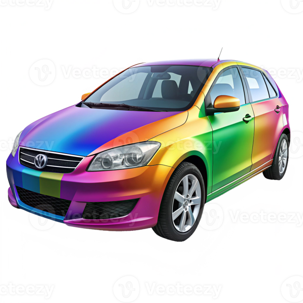 Multi Color Car isolated in transparent background png