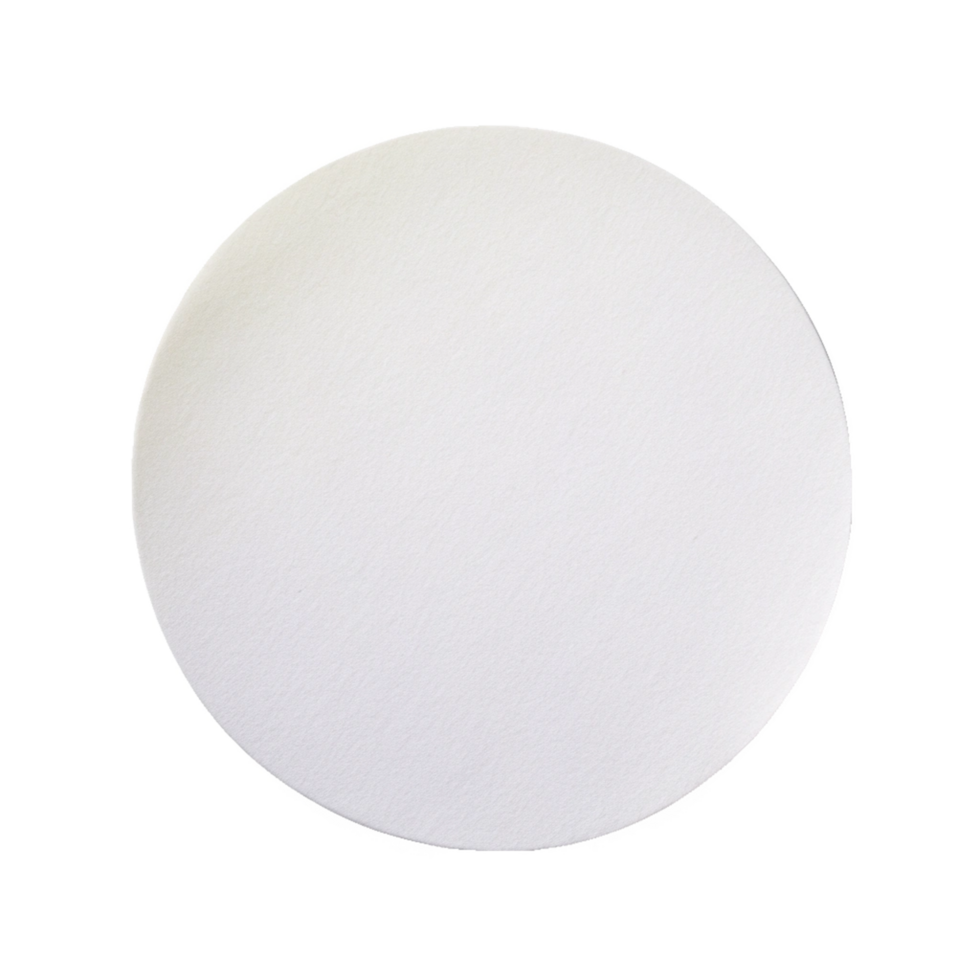 Circle Blank white round paper sticker label isolated on transparent background png