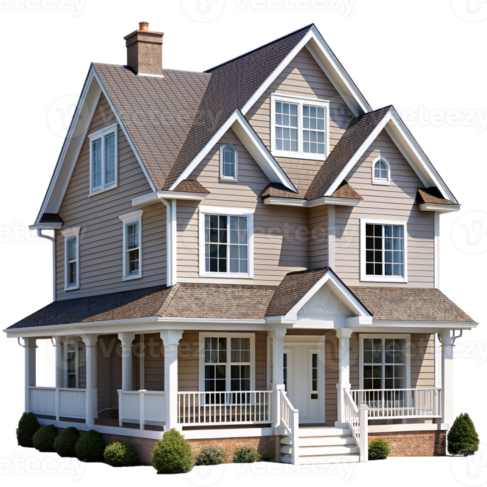 Minimalist House isolated on transparent background png