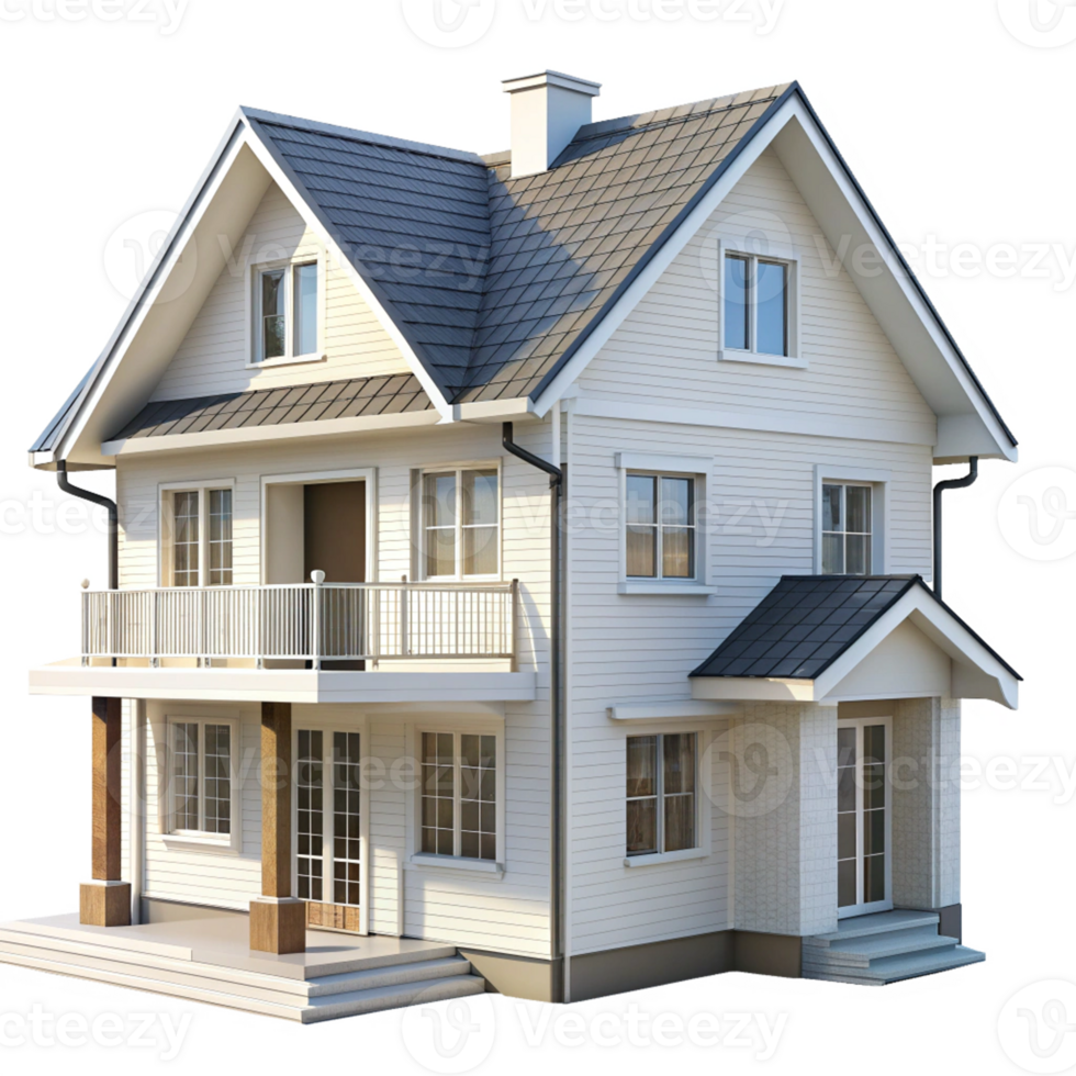 duplex huis geïsoleerd Aan transparant achtergrond png