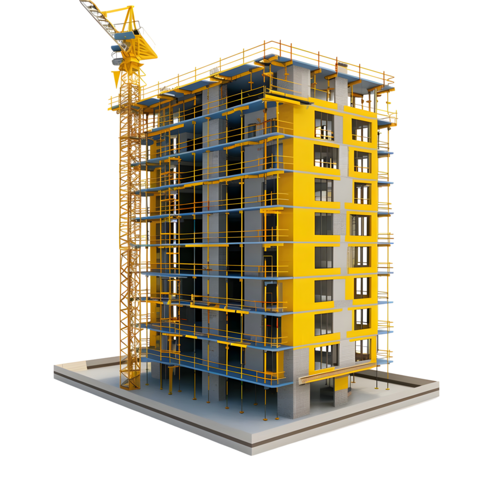 residential building isolated on transparent background png