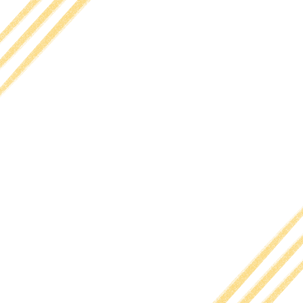 Gold diagonal line corner frame on a transparent background png