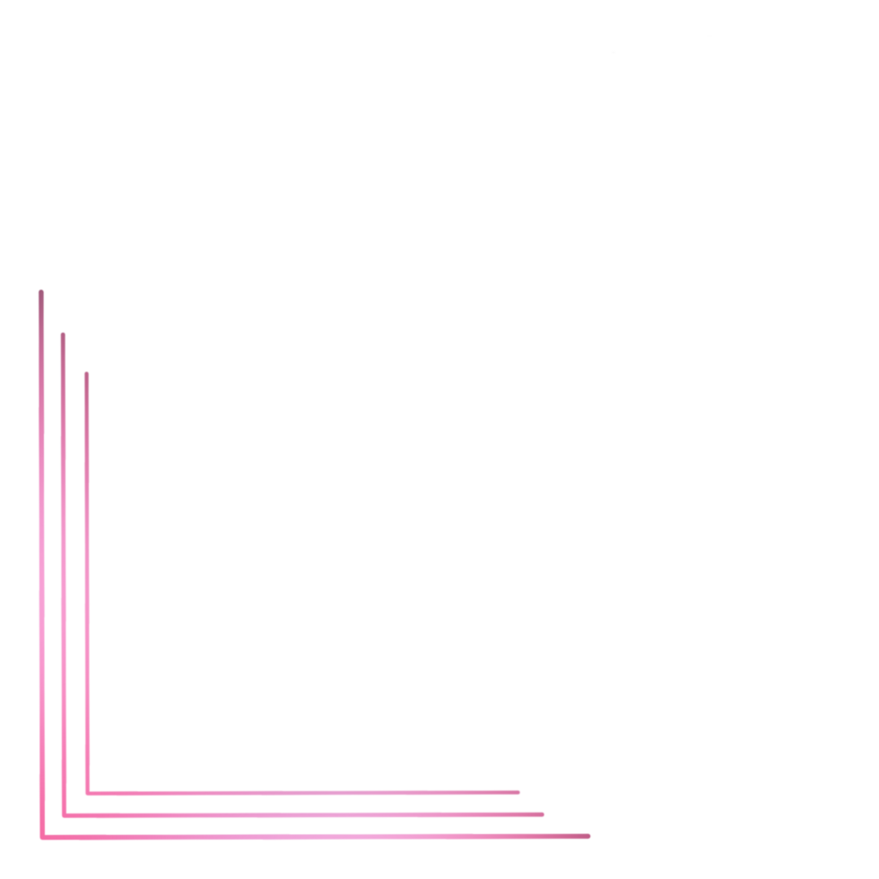 A pink corner frame on a transparent background png