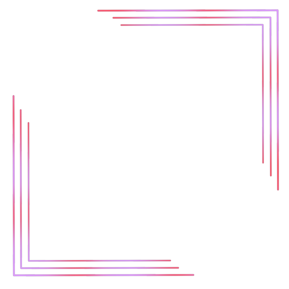 Purple And Pink Corner Frame on a Transparent Background png