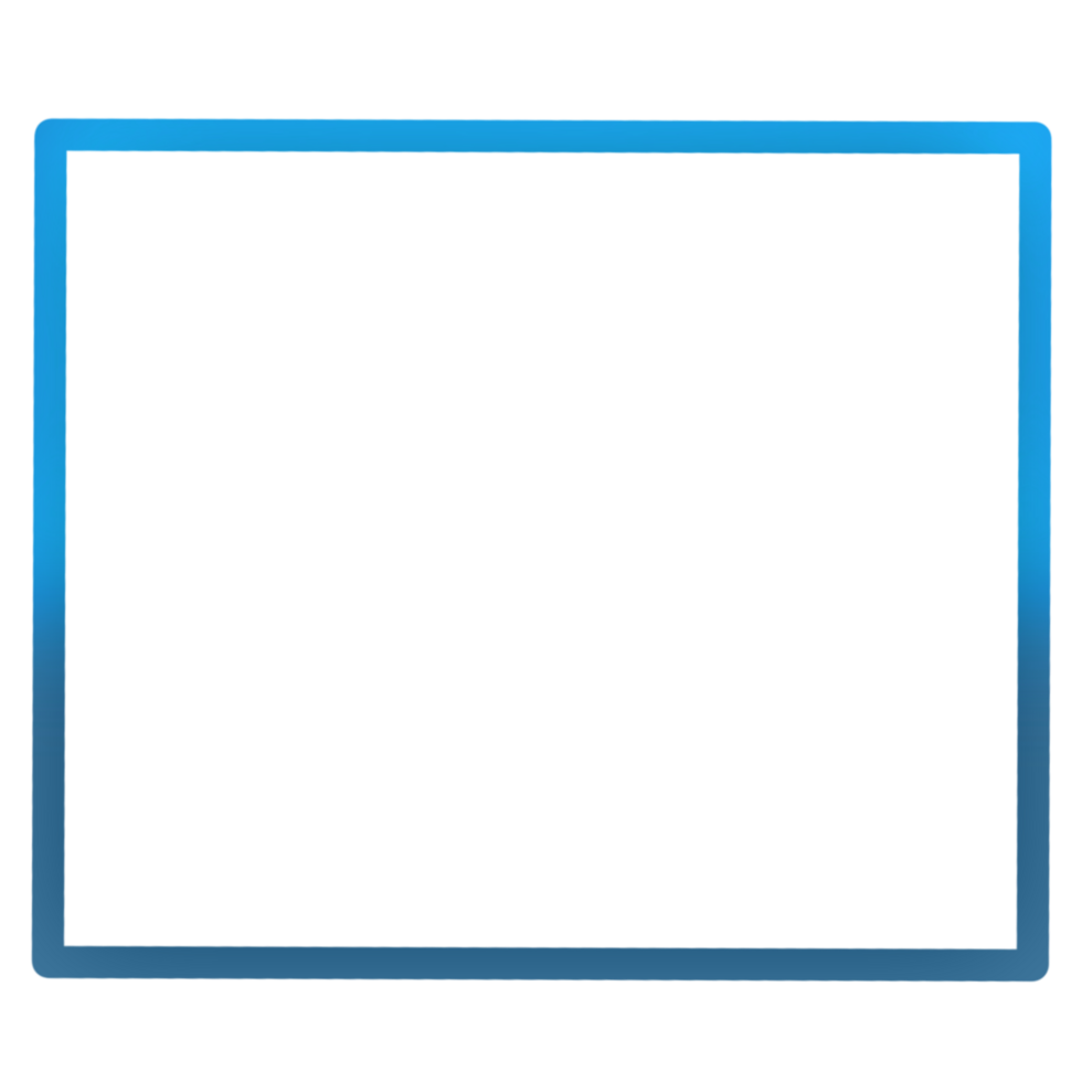 Blue Square Frame on a Transparent Background png