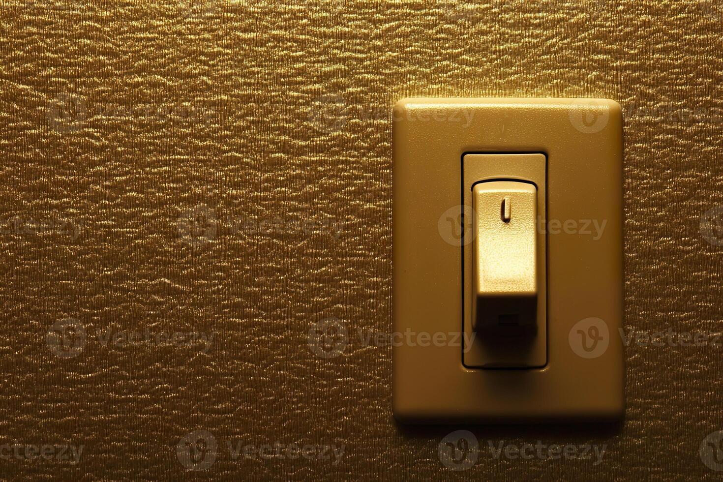 Installing a dimmer switch on a textured wall in a modern interior setting. photo