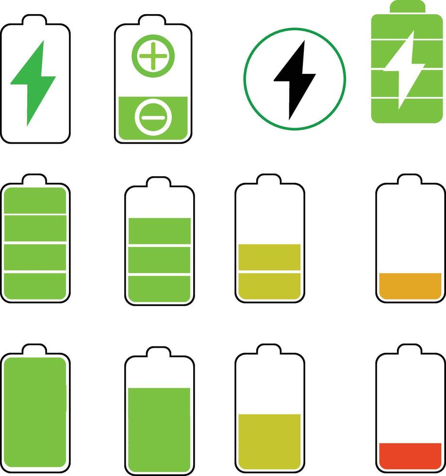 Battery icons design vector