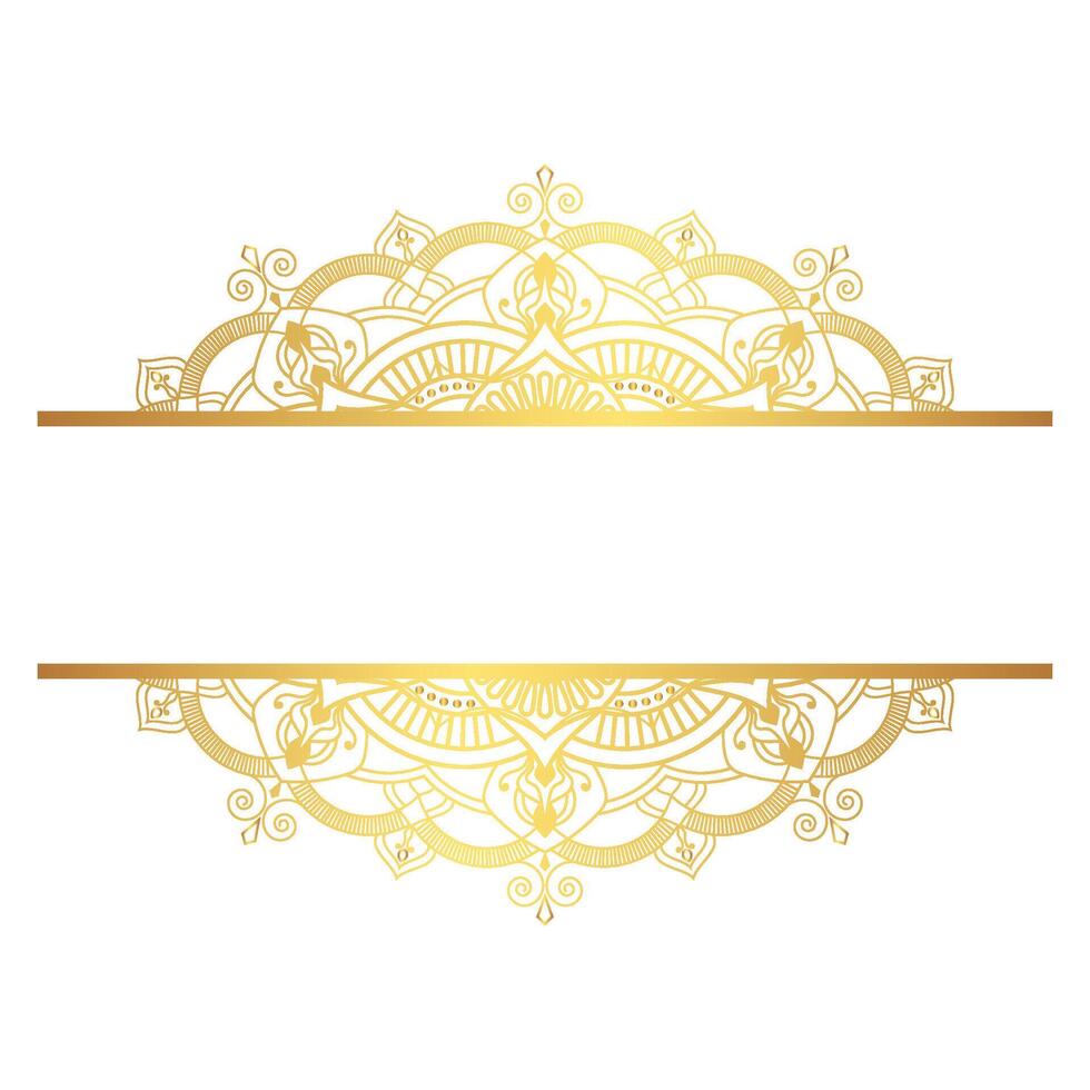 Vintage luxury golden mandala arabesque islamic pattern for wedding invitation vector