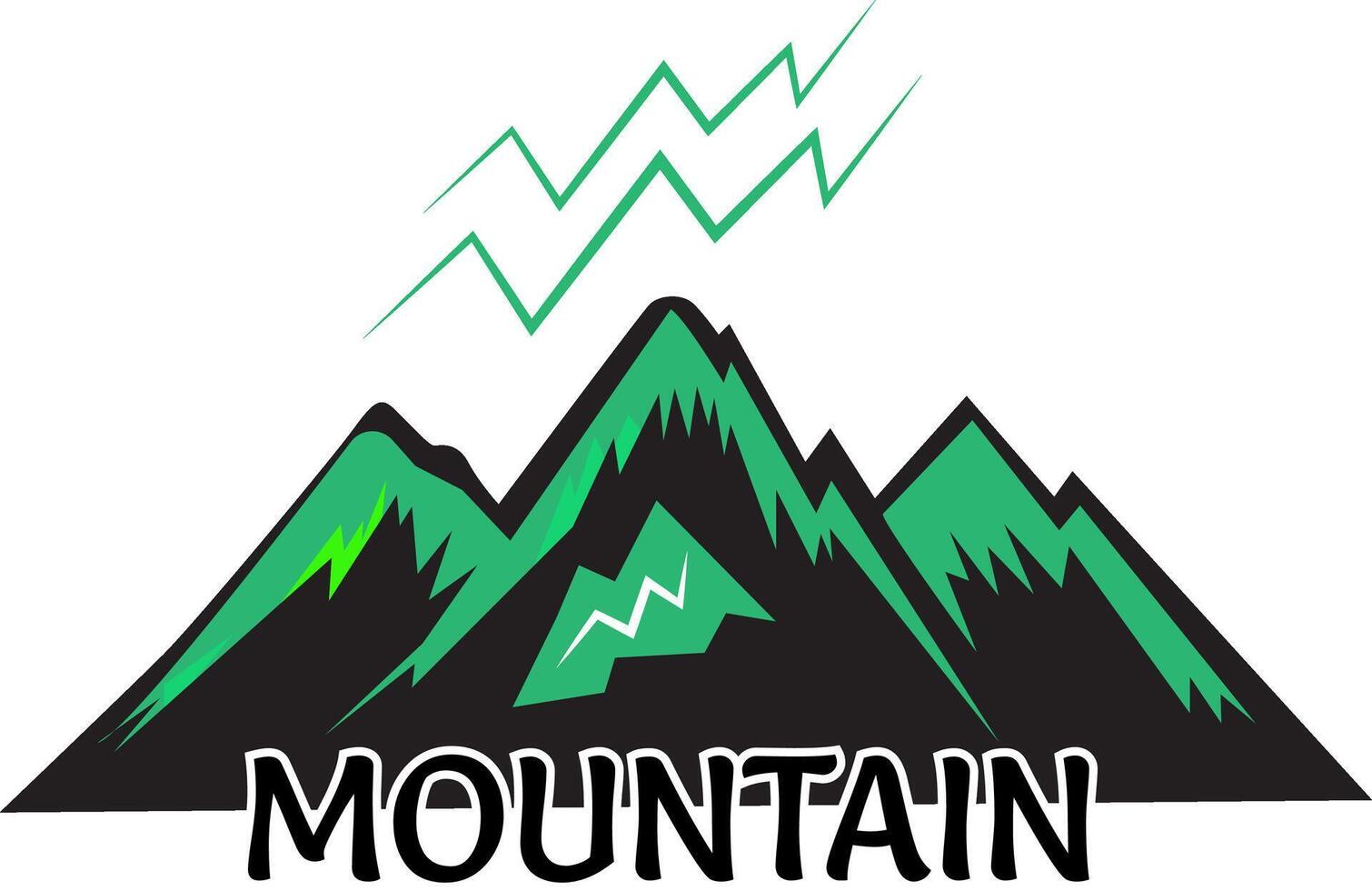Minimal adventure mountain logo design vector