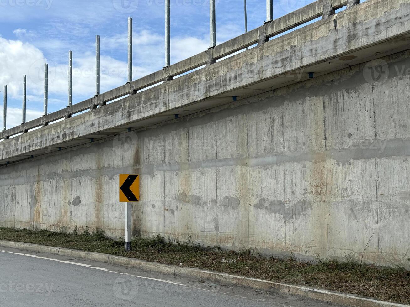the concrete bridge of the city photo