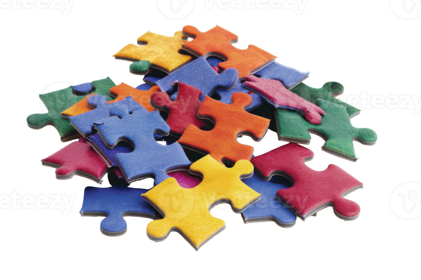 Puzzle Pieces Jigsaw On Transparent Background. png