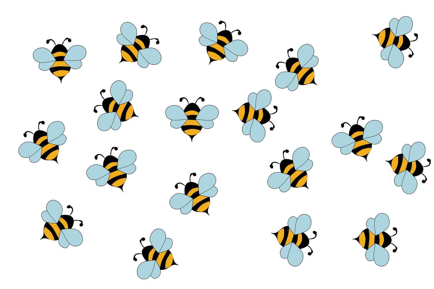 Honeybee insect with wings, isolated icon of bee producing honey or sweet nectar. Apiary and bee garden, beekeeping and apiculture business and production on rustic farm. in flat style vector