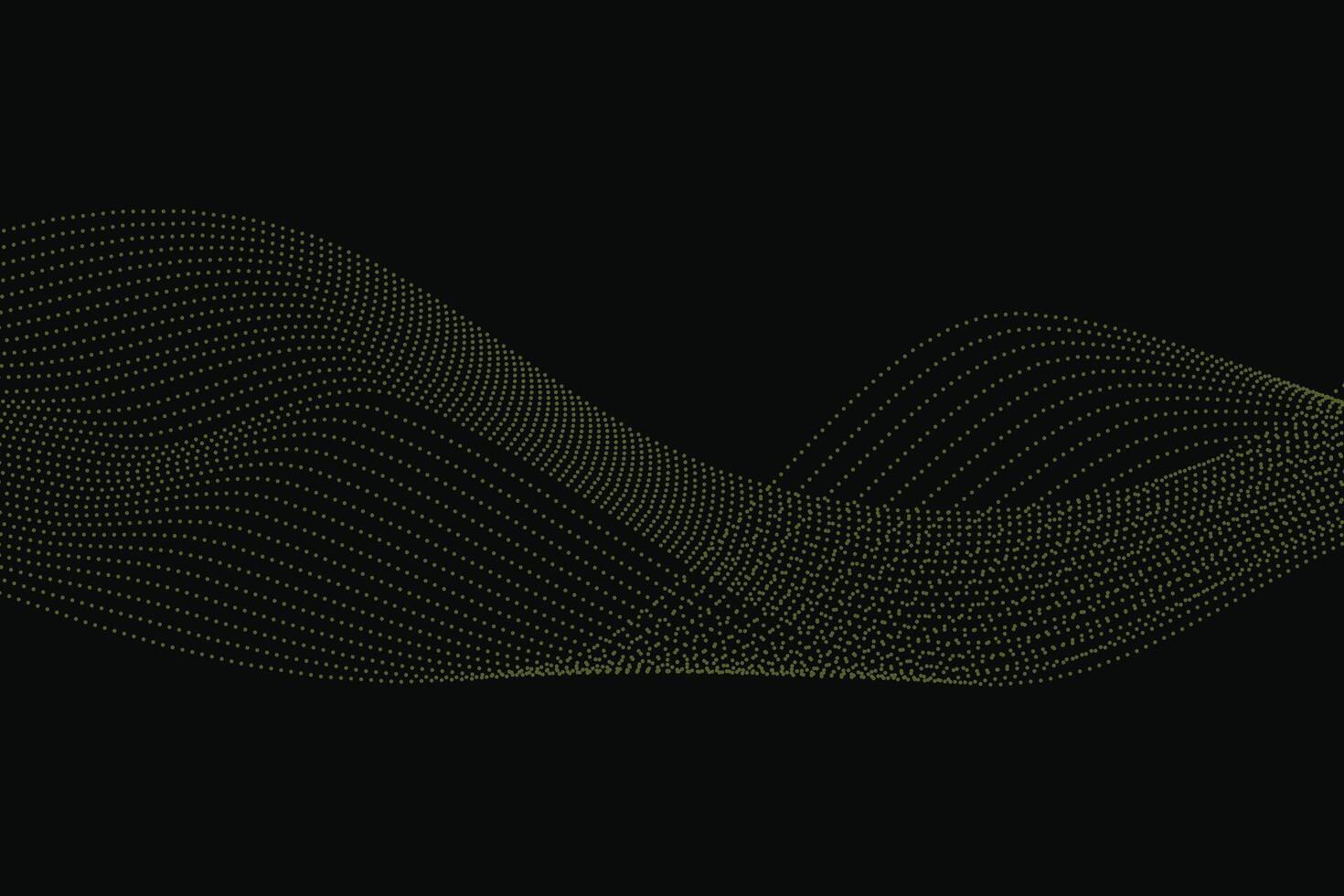 Abstract colorful line wave on black background use for banner, poster, website. Curve flow motion illustration. vector