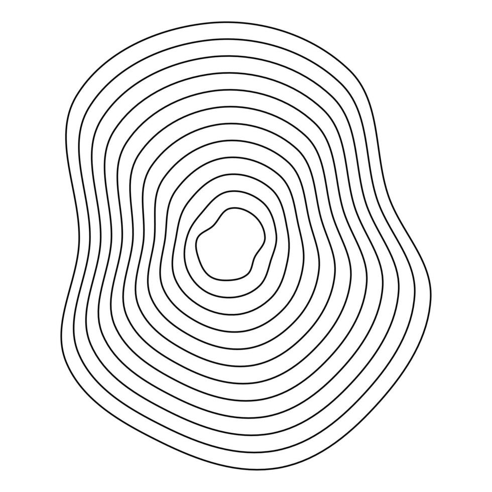 Geometric topography lines. Rhythmic terrain patterns. Organic contour waves. Natural elevation shapes. vector