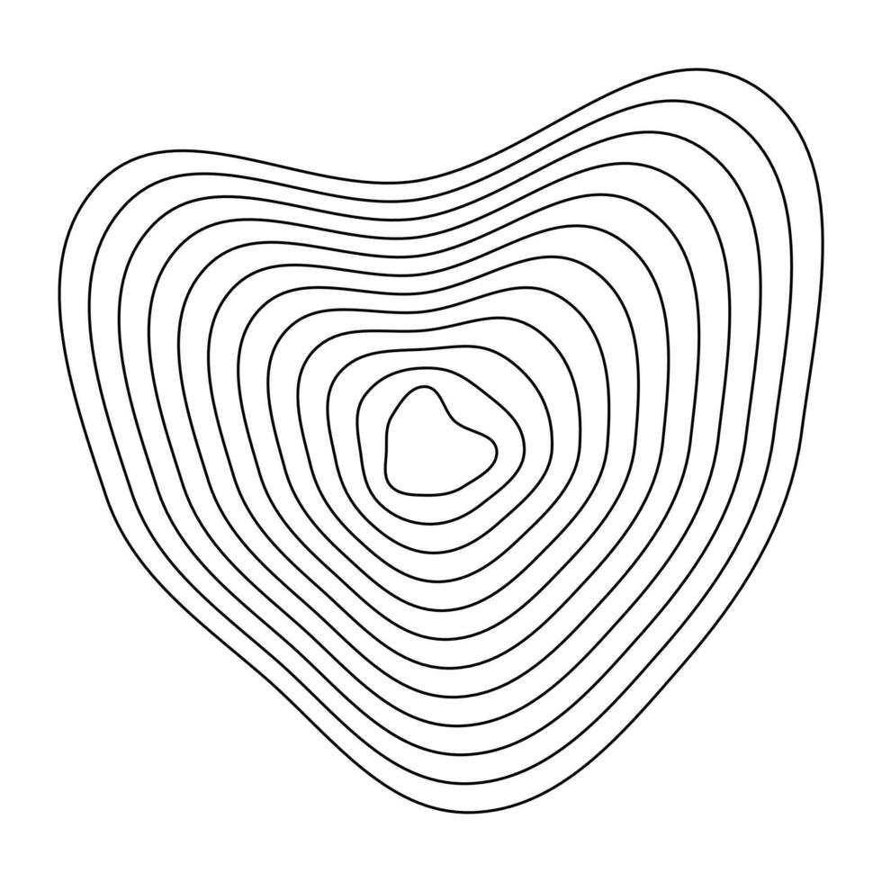 Fluid contour lines. Organic topography waves. Natural terrain patterns. Abstract elevation shapes. vector