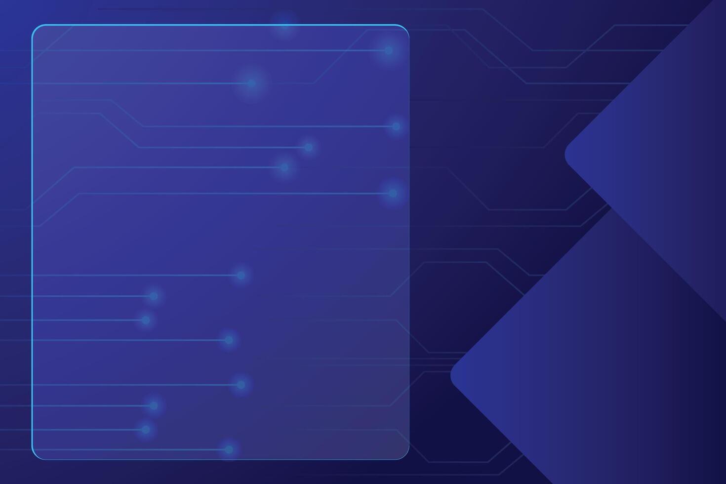 dark blue technology background with glasmorphism vector