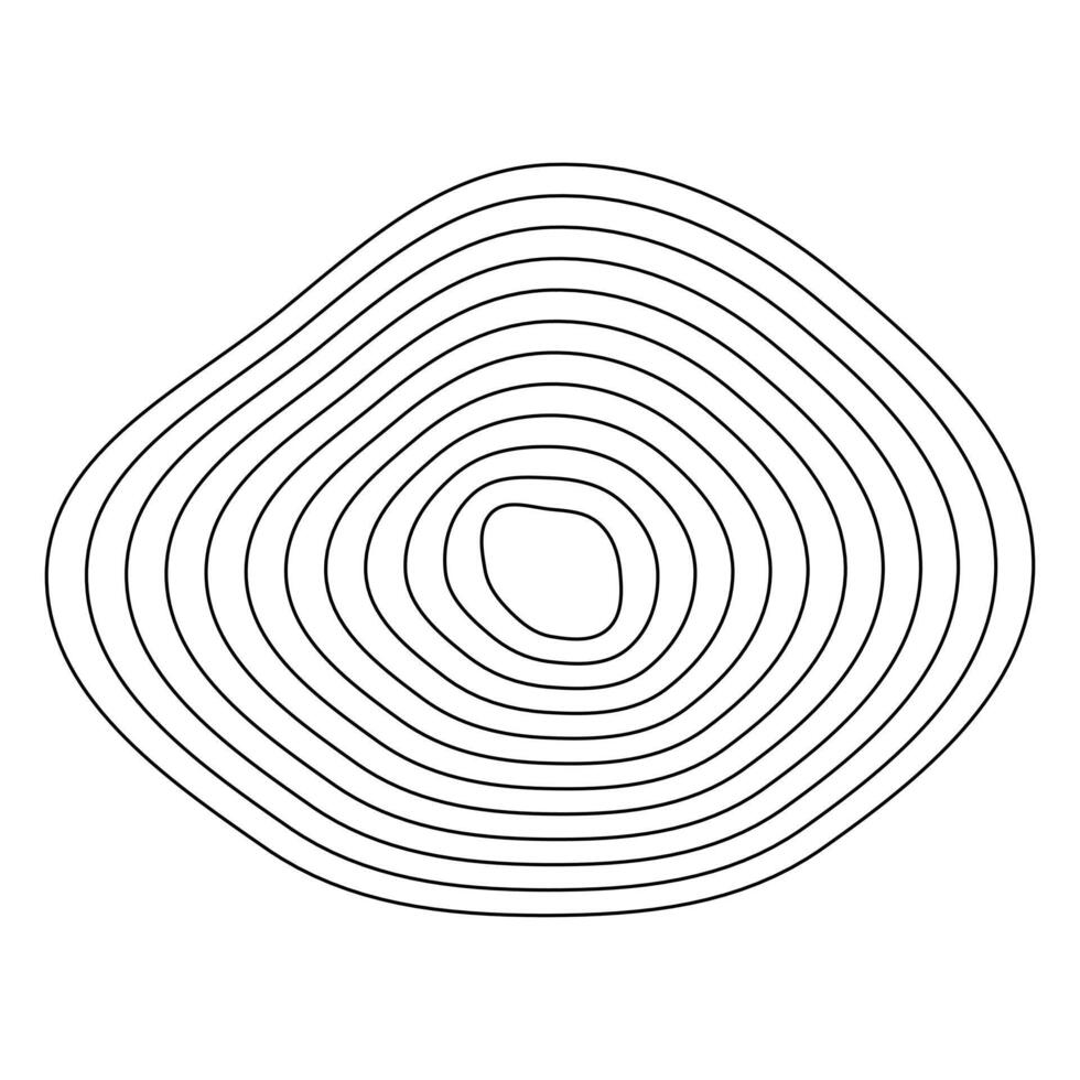 Rhythmic contour lines. Geometric topography art. Natural terrain patterns. Abstract elevation shapes. vector