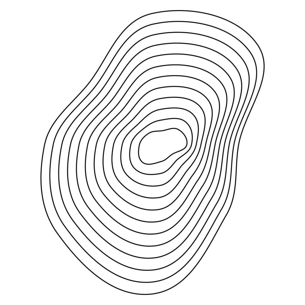 Wavy topography contours. Natural terrain art. Abstract elevation lines. Organic contour shapes. vector