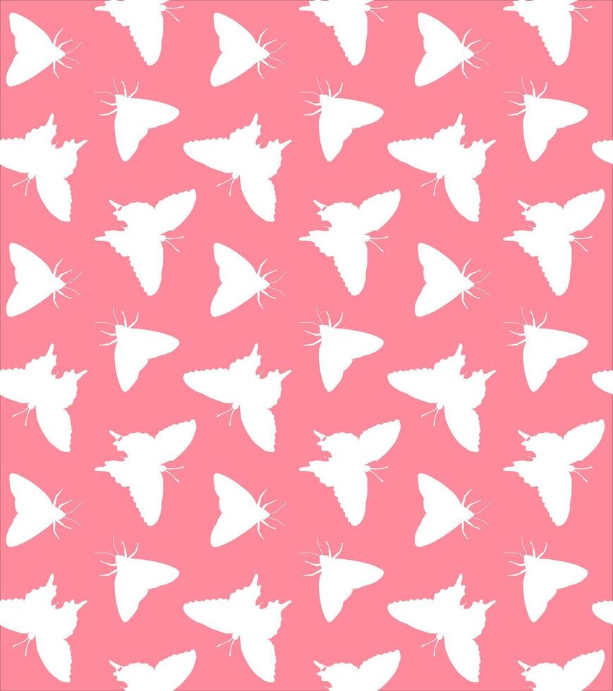 Seamless pattern of butterfly and moth vector
